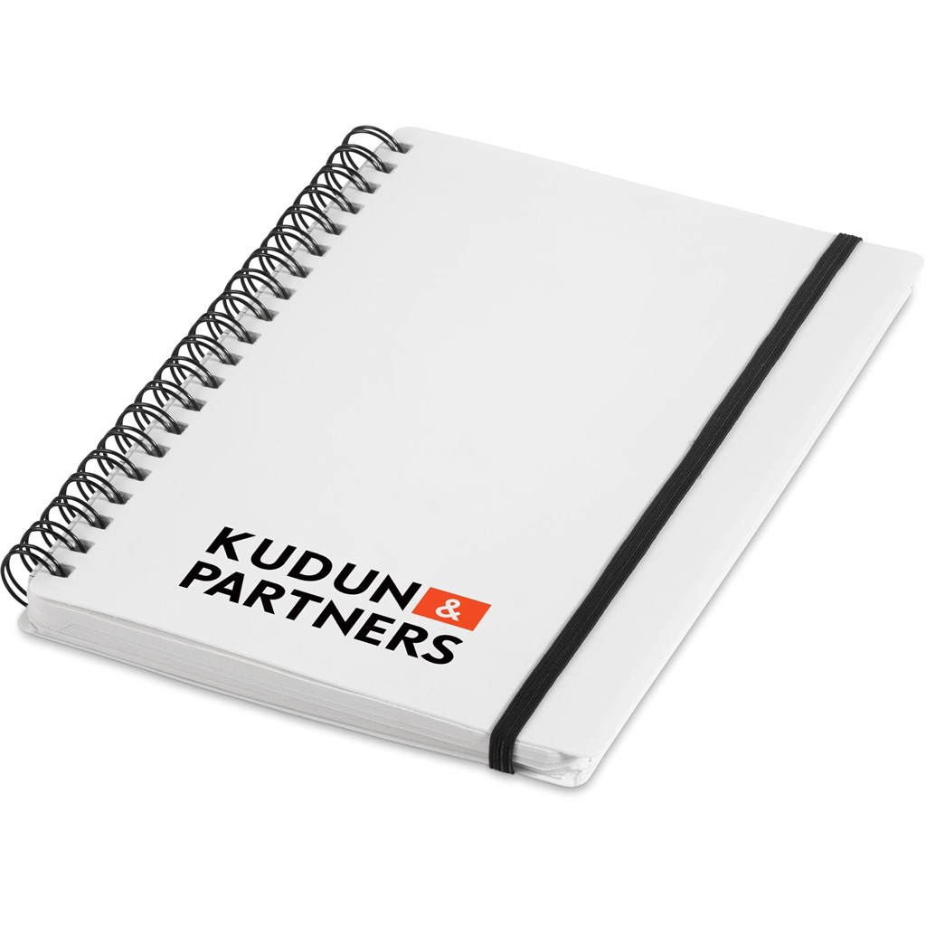 Burnt Orange Blot Midi Spiral Notebook