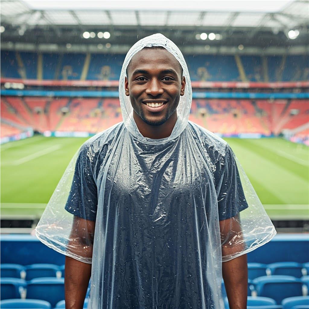 Burnt Orange Downpour Emergency Rain Poncho