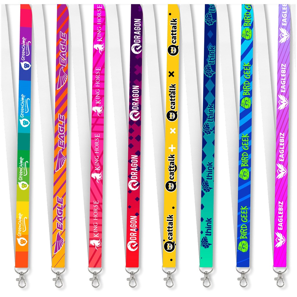 Burnt Orange Snap Hook Clip Single-Sided Sublimation Petersham Lanyard