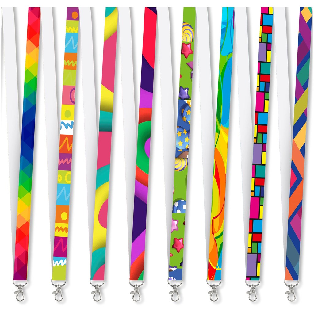 Burnt Orange Snap Hook Clip Single-Sided Sublimation Satin Lanyard