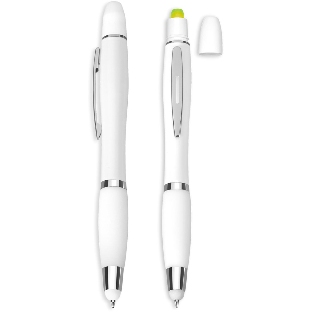 Burnt Orange Sorbet Stylus Highlighter Ball Pen