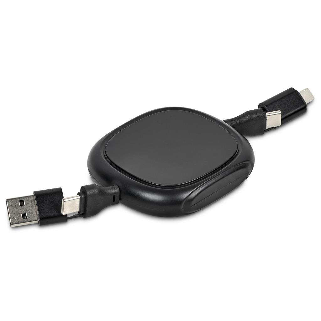 Burnt Orange Balanko 4-in-1 Retractable Fast Charge 60W Cable