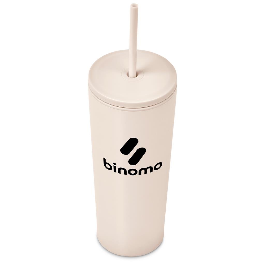 Burnt-Orange Concorde Stainless Steel & Plastic Double-Wall Tumbler & Straw - 720ml