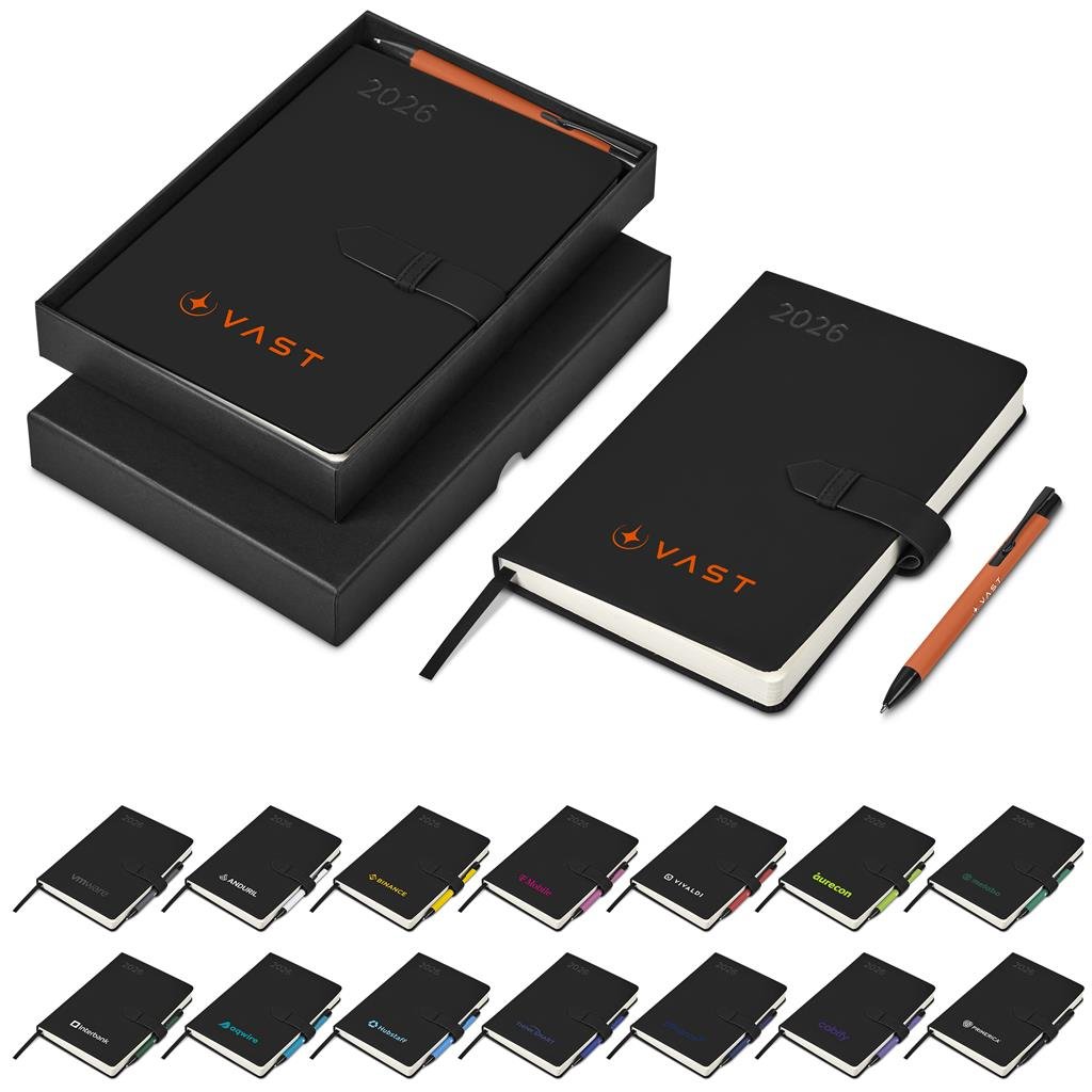 Burnt-Orange Enterprise A5 2026 Diary & Zeta Pen Set