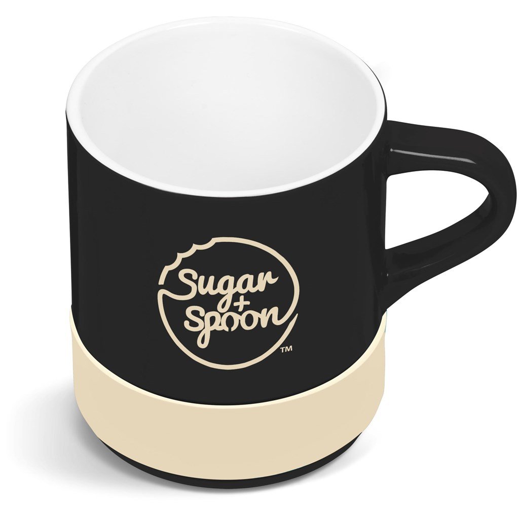 Burnt-Orange Mixalot Black Mug - 320ml - Cream