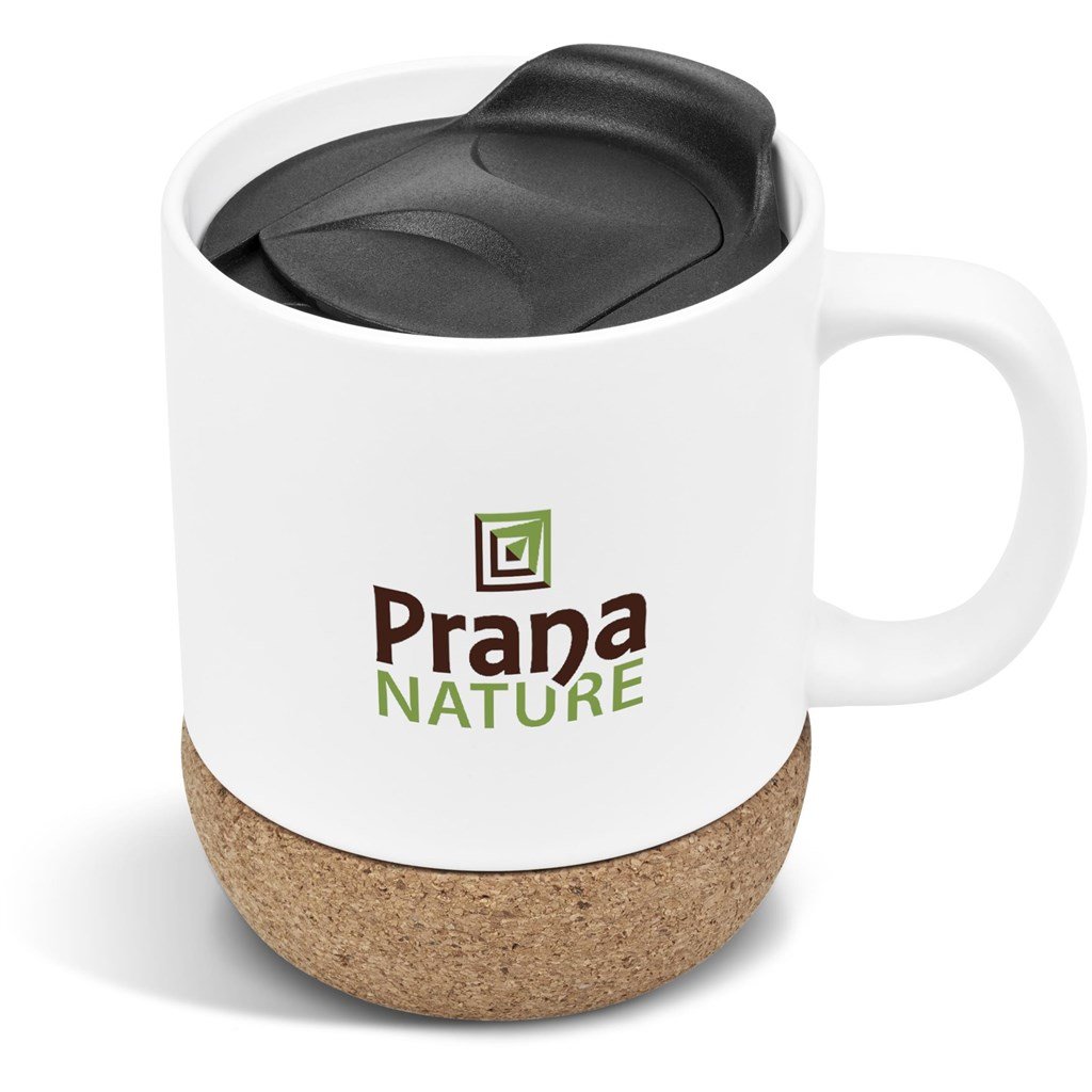 Burnt Orange Sienna Cork & Ceramic Coffee Mug - 340ml