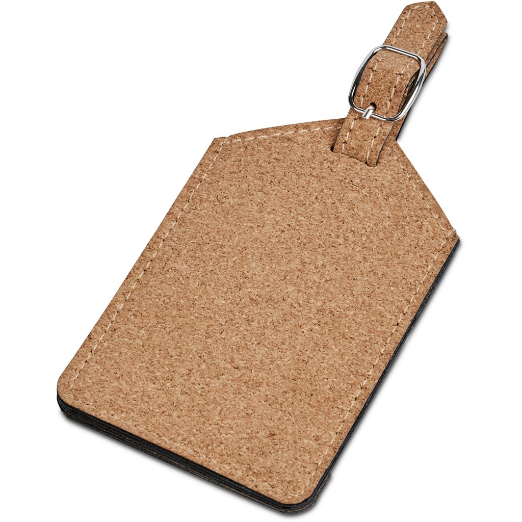 Burnt Orange Bouken Cork Luggage Tag