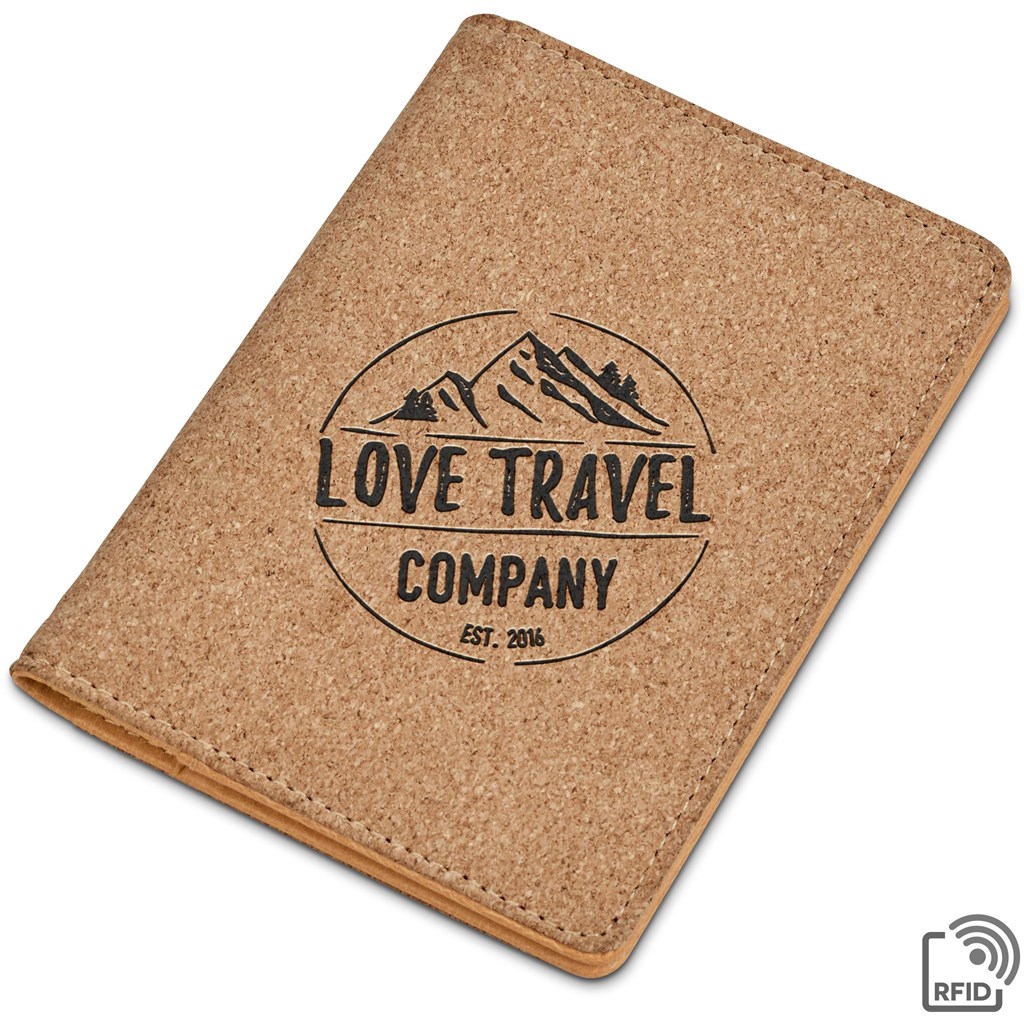 Burnt Orange Bouken Cork Passport Holder