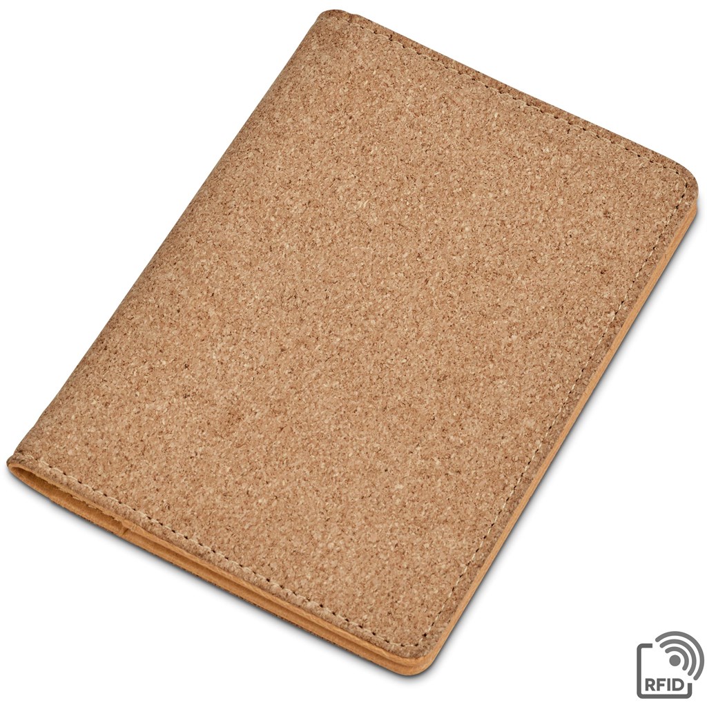 Burnt Orange Bouken Cork Passport Holder