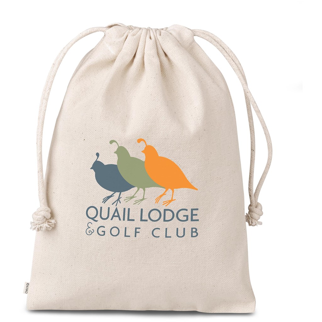 Burnt Orange Chikara Midi Cotton Drawstring Pouch