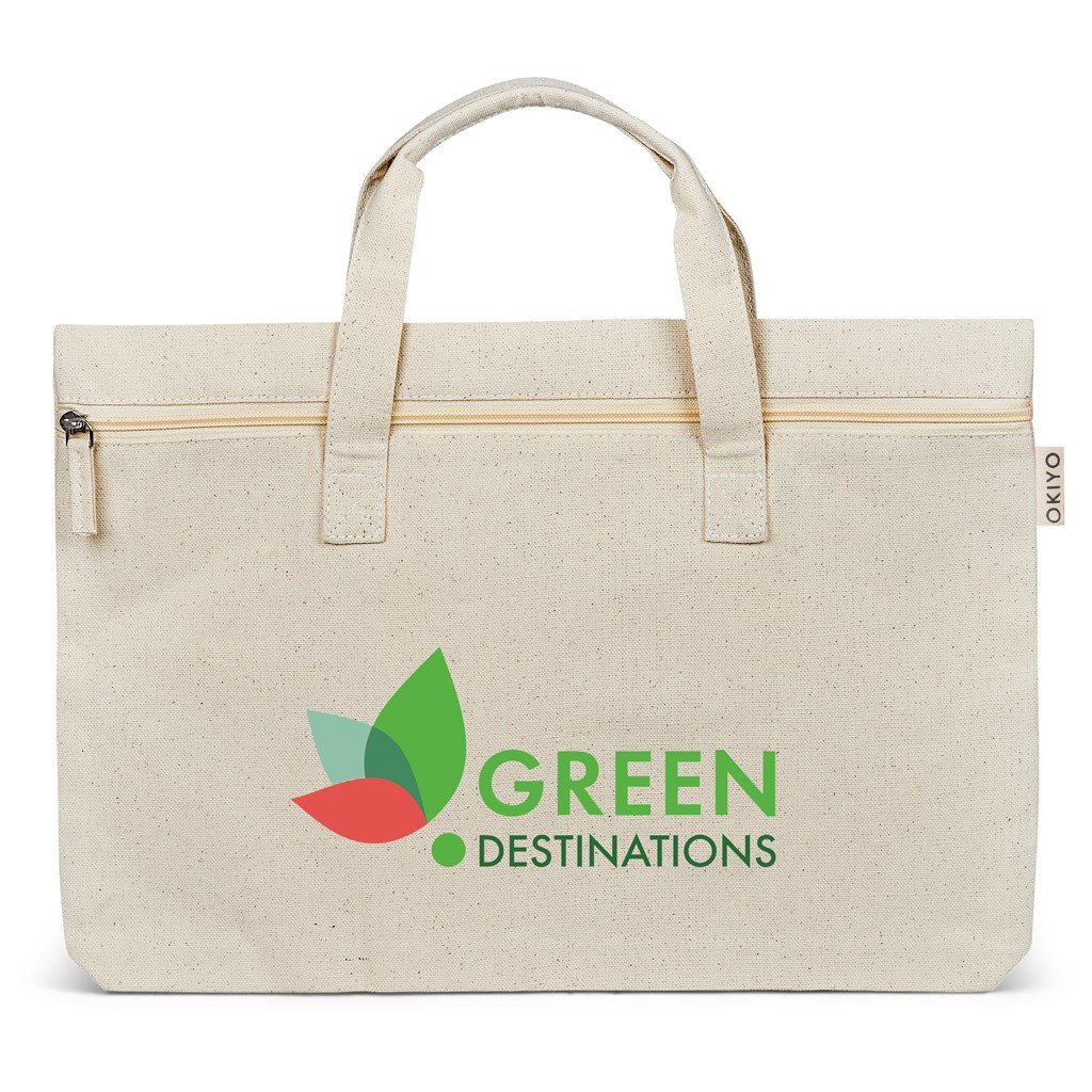 Burnt Orange Kaigi Cotton Document Bag