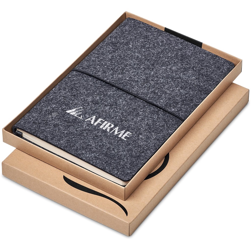 Burnt Orange Rika Recycled PET Felt A5 Soft Cover Notebook