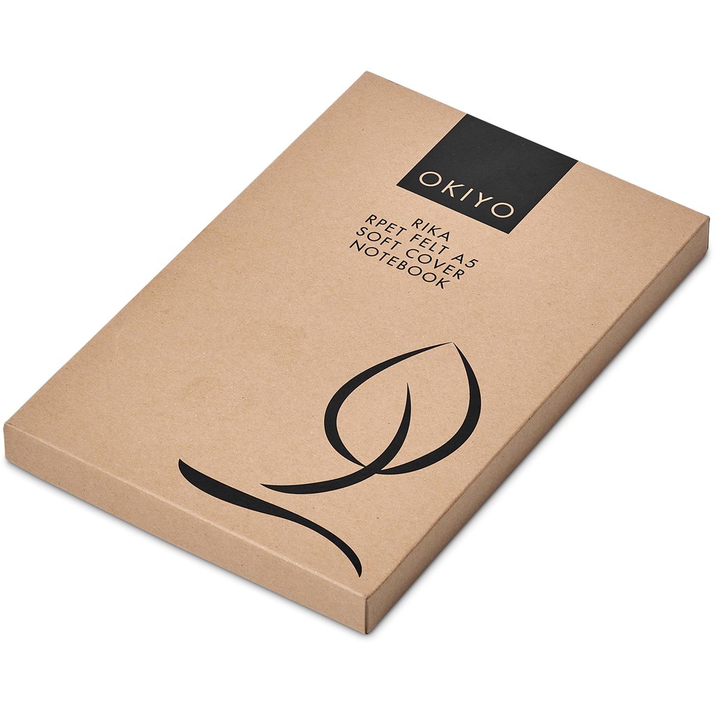 Burnt Orange Rika Recycled PET Felt A5 Soft Cover Notebook