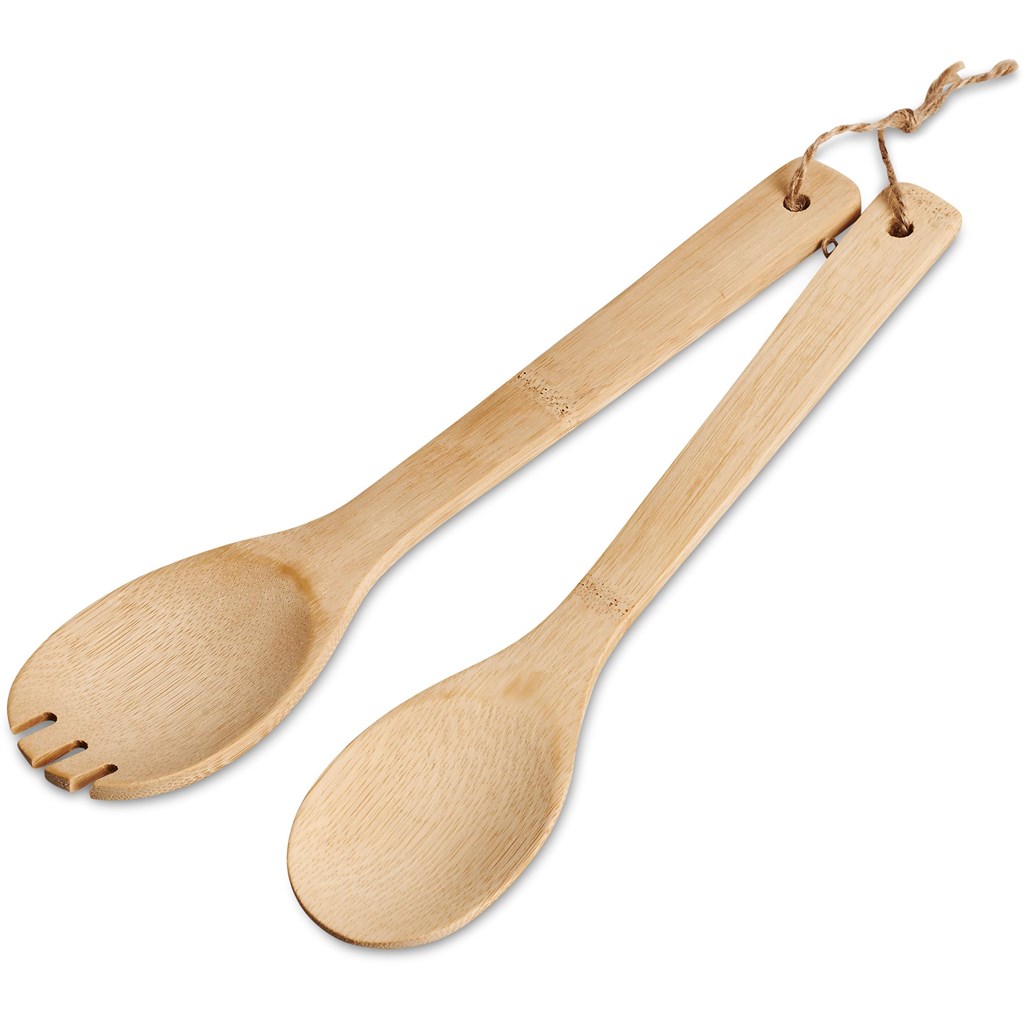 Burnt Orange Shinsen Bamboo Salad Servers