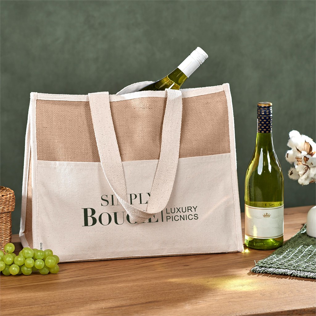 Burnt Orange Zetsuen Jute & Cotton 30-Can Cooler