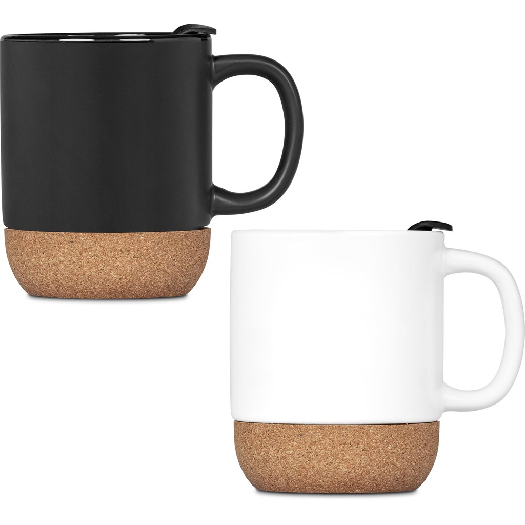 Burnt Orange Sienna Cork & Ceramic Coffee Mug - 340ml