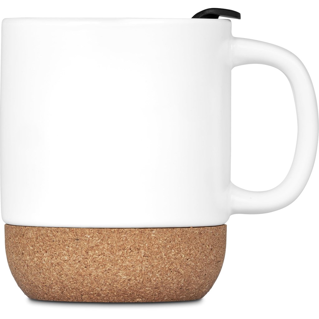 Burnt Orange Sienna Cork & Ceramic Sublimation Coffee Mug - 340ml