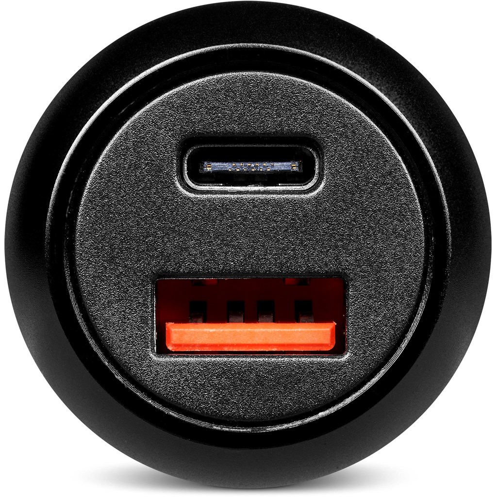 Burnt Orange Baltimore 2 -in-1 Fast Car Charger & Tool