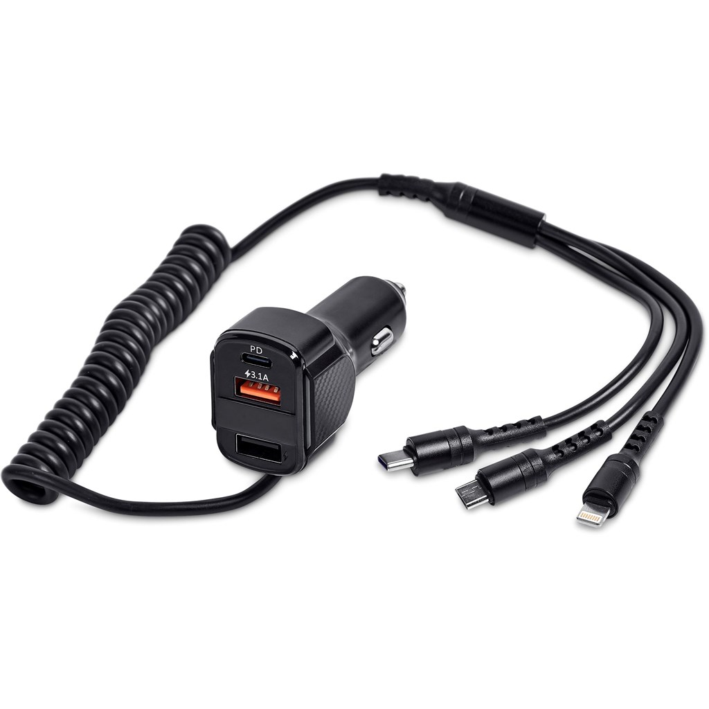 Burnt Orange Monza 3-in-1 Fast Car Charger
