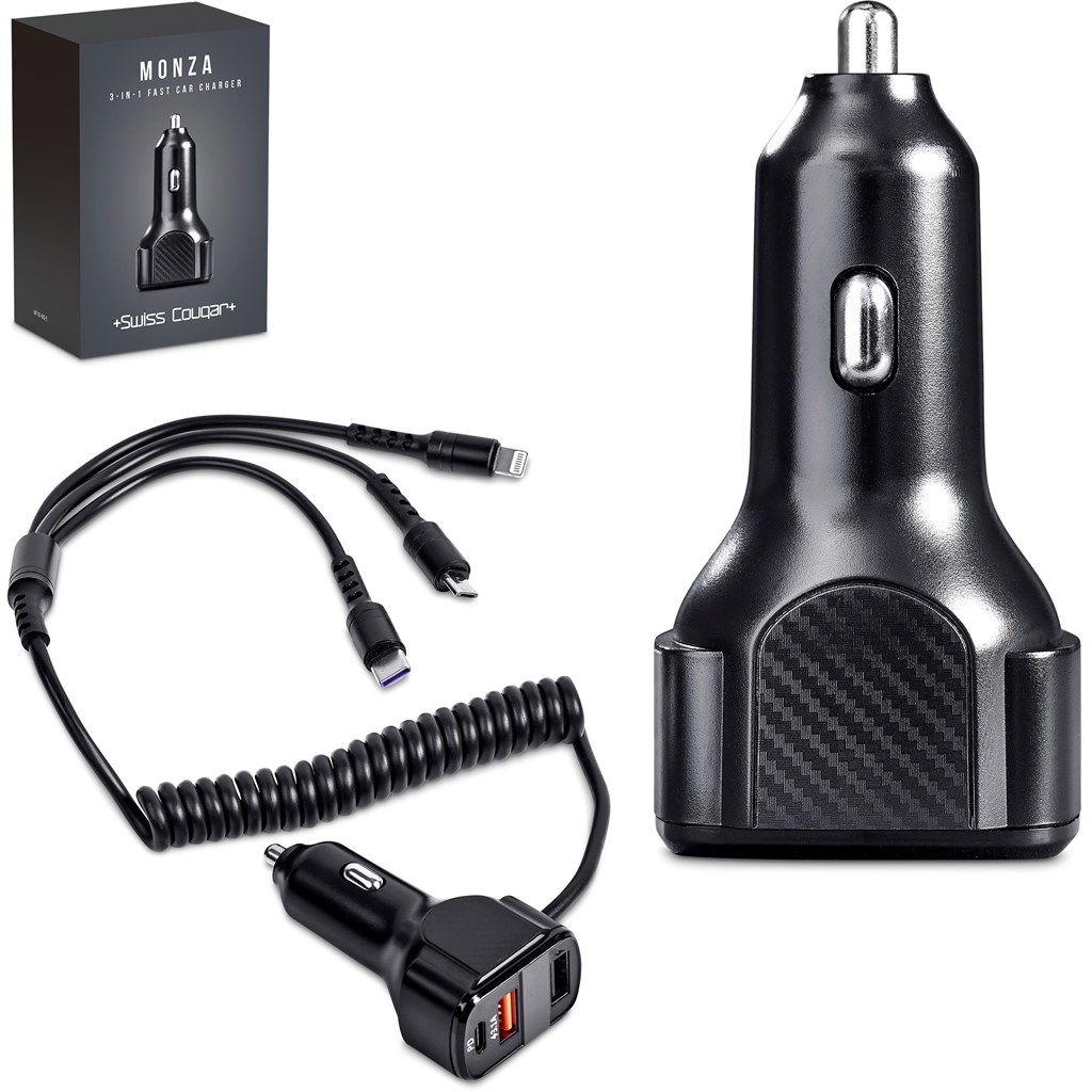 Burnt Orange Monza 3-in-1 Fast Car Charger
